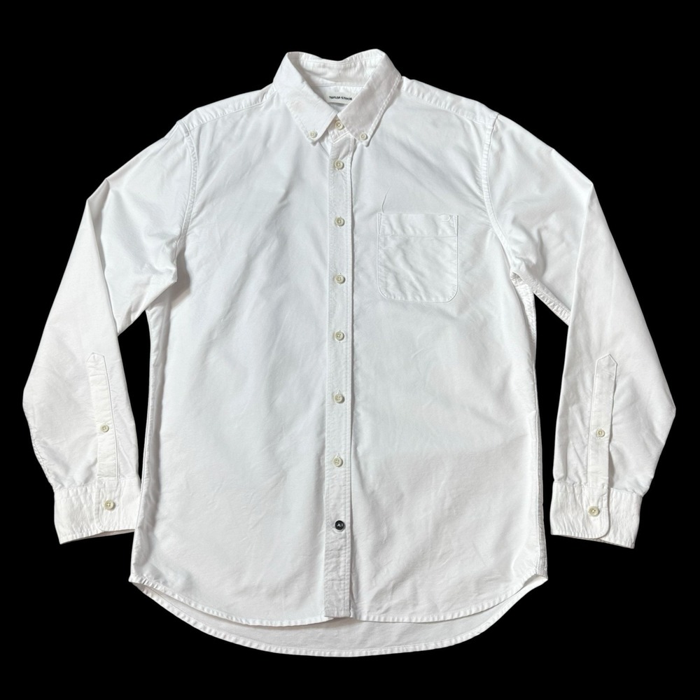 Taylor Stitch The Jack Everyday Oxford Shirt Size M 40 White L/S Organic Cotton